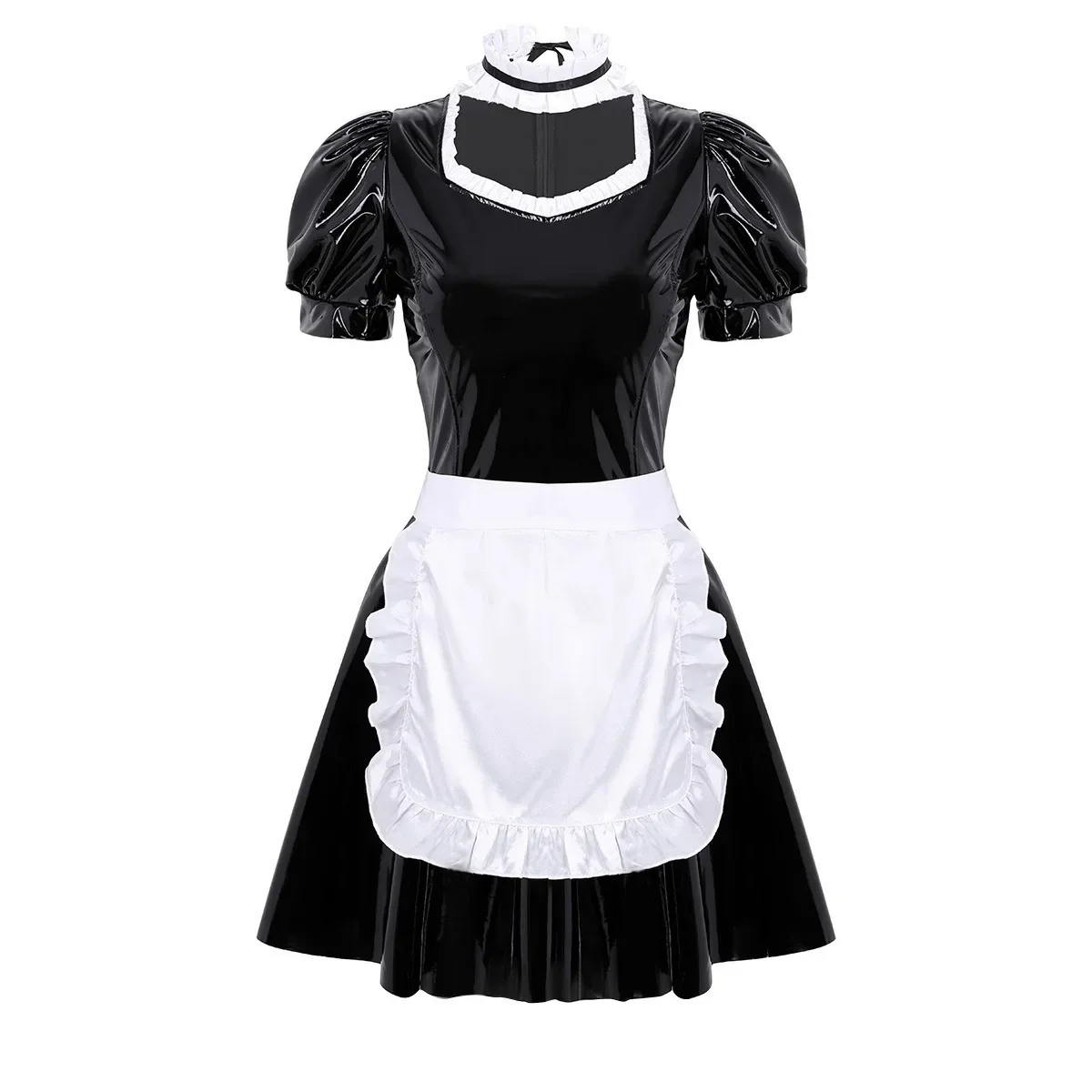 Tenue de demoiselle Fag Sexy en cuir PU pour femmes, Костюмы для косплея de demoiselle d'honneur exotiques, coupe en dente
Tenue de demoiselle Fag Sexy en cuir PU pour femmes, Костюмы для косплея de demoiselle d'honneur exotiques, coupe en dente