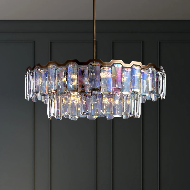 Light Luxury Colored Crystal Chandelier Living Room Dining Room Main Light High-End Bedroom Light Retro Art Lighting Fixtures
Light Luxury Colored Crystal Chandelier Living Room Dining Room Main Light High-End Bedroom Light Retro Art Lighting Fixtures