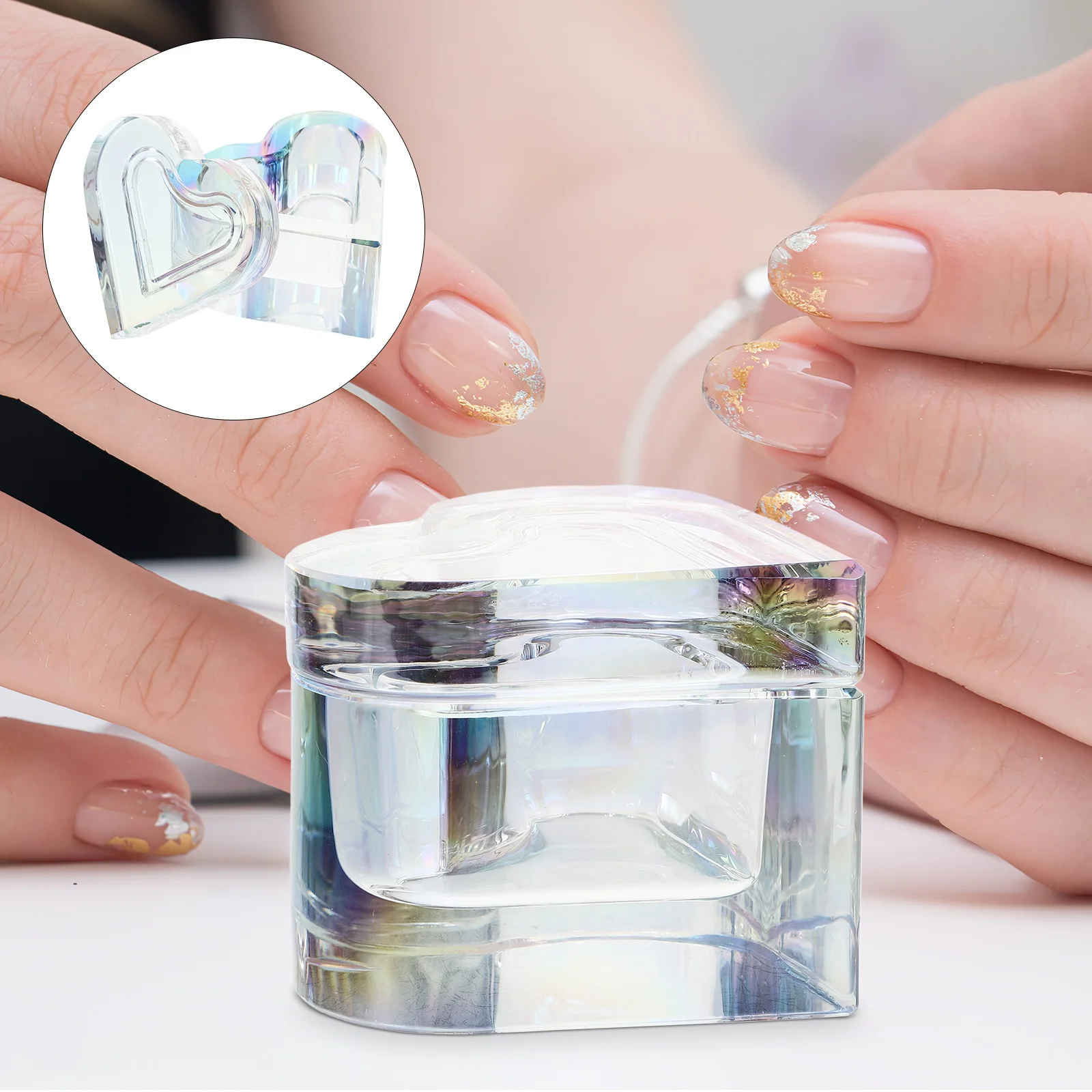 Polvos De Manicura Dip Nail Tip Holder for Painting Nails Polish Plate Glass Art Cup Heart Dappen Dish
Polvos De Manicura Dip Nail Tip Holder for Painting Nails Polish Plate Glass Art Cup Heart Dappen Dish