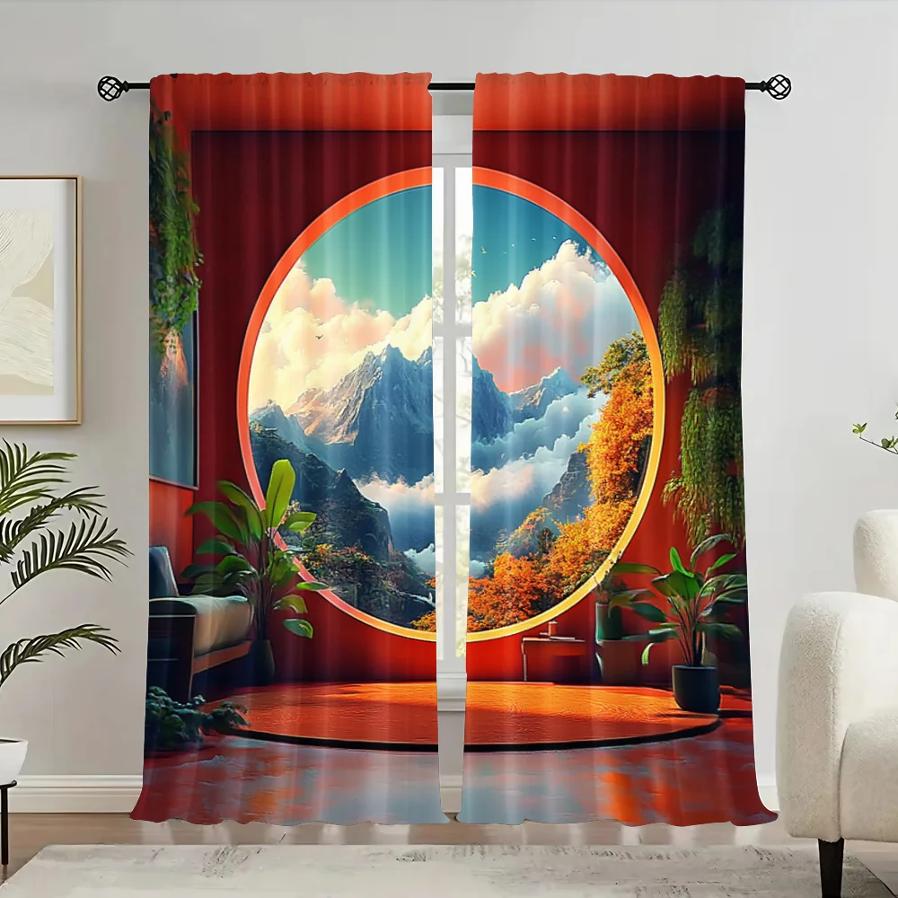 2pc, Curtain Sunset Mountain View Versatile 100% Polyester,Without Electricity summer party decorations Suitable for Carnival
2pc, Curtain Sunset Mountain View Versatile 100% Polyester,Without Electricity summer party decorations Suitable for Carnival