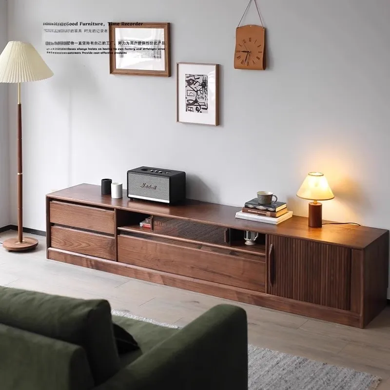 Nordic black walnut solid wood TV cabinet, simple audio-visual cabinet, TV cabinet, home living room storage locker
Nordic black walnut solid wood TV cabinet, simple audio-visual cabinet, TV cabinet, home living room storage locker