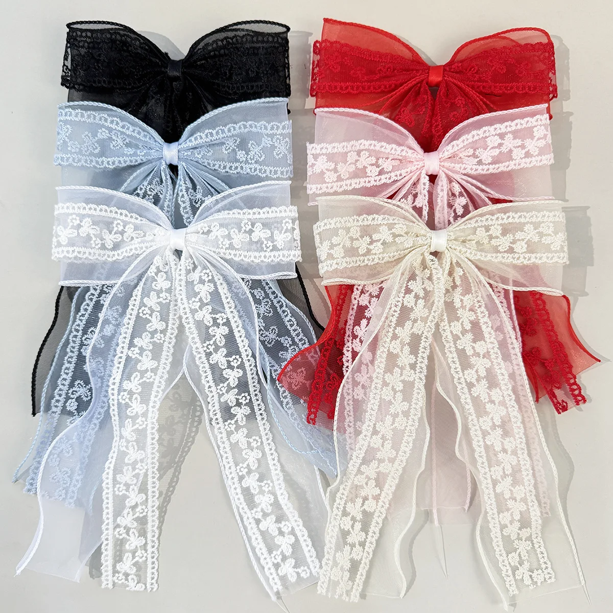 30 PCS/Lot, 6.89" Large Lace Mesh Ribbon Bow Hair Clips For Women Girls Long Streamer Ponytail Clips Fashion Headwear
30 PCS/Lot, 6.89" Large Lace Mesh Ribbon Bow Hair Clips For Women Girls Long Streamer Ponytail Clips Fashion Headwear