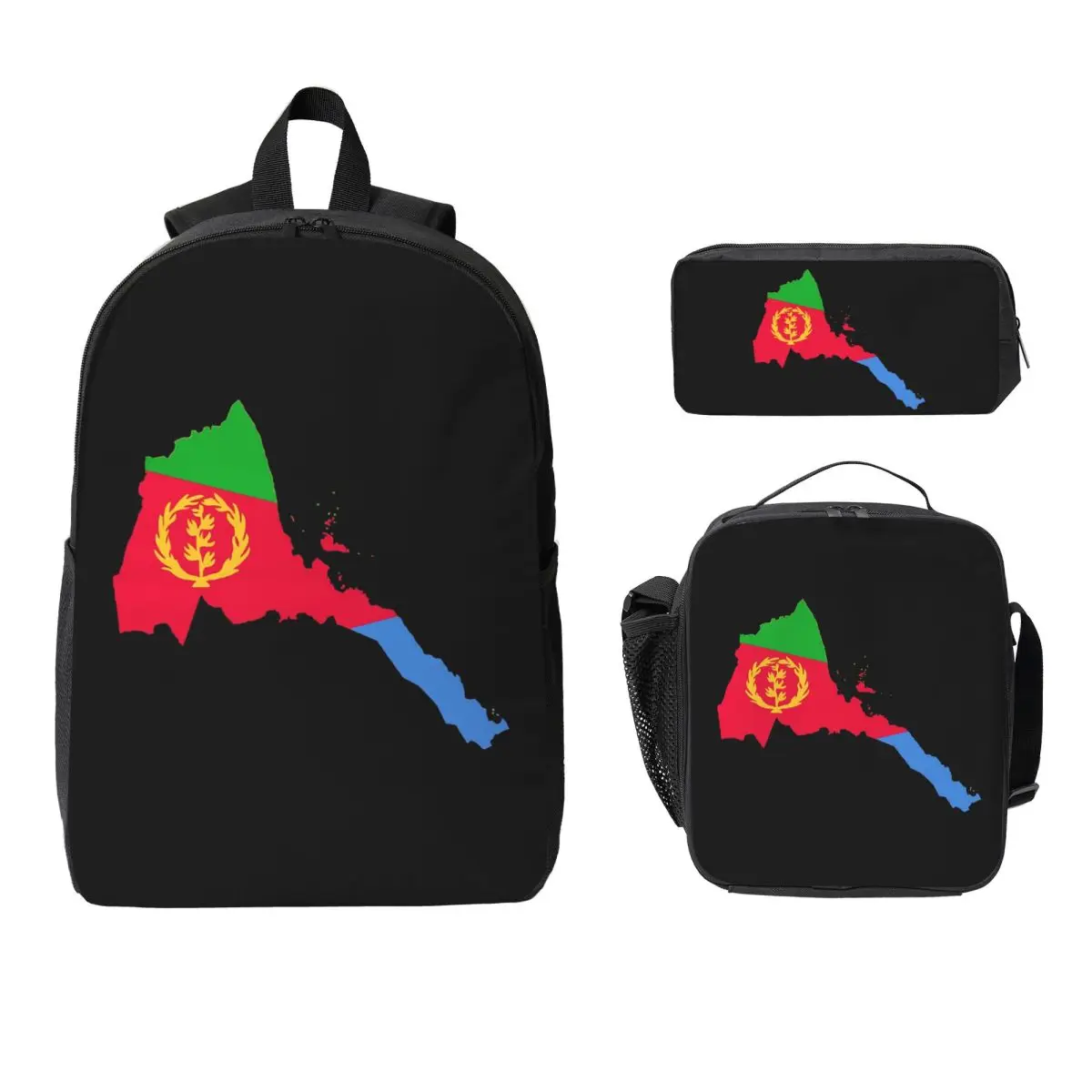 Flag Of Eritrea Backpack Student Boys Girls BookBag School Bag Laptop Shoulder Bags 3ps Insulated Lunch Bag Pencil Case
Flag Of Eritrea Backpack Student Boys Girls BookBag School Bag Laptop Shoulder Bags 3ps Insulated Lunch Bag Pencil Case