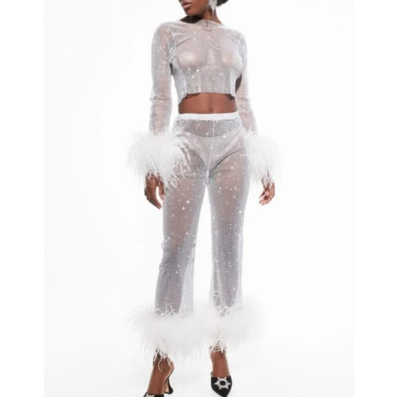 Новинка 2025, шерстяные брюки, широкие брюки с перфорированной крупной сеткой, шерстяными рукавами, комплект для вечеринок и танцев
Новинка 2025, шерстяные брюки, широкие брюки с перфорированной крупной сеткой, шерстяными рукавами, комплект для вечеринок и танцев