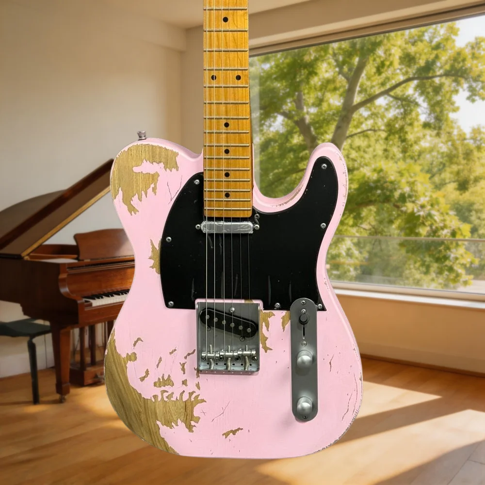 Pink Relic 39 Inch TLE Electric Guitar Mahogany Body Yellow Rosewood Fingerboard Black-Pink 22 Tone S Pickup Fixed Bridge
Pink Relic 39 Inch TLE Electric Guitar Mahogany Body Yellow Rosewood Fingerboard Black-Pink 22 Tone S Pickup Fixed Bridge