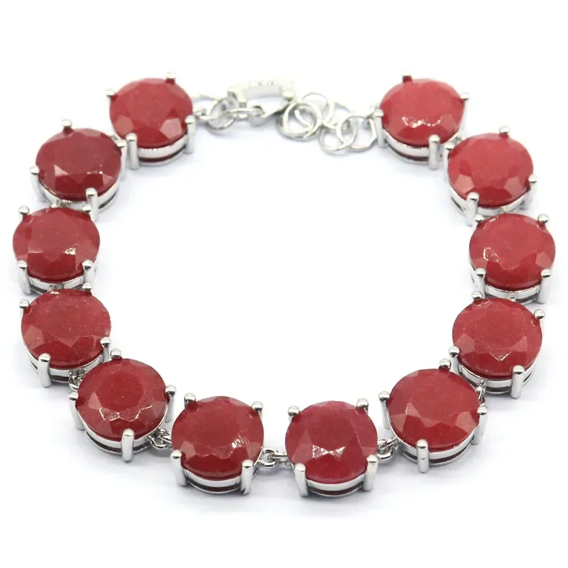 38g 925 Solid Sterling Silver Bracelet Beautiful Real Red Ruby Green Emerald Blue Sapphire Daily Wear 7.5-8.5inch
38g 925 Solid Sterling Silver Bracelet Beautiful Real Red Ruby Green Emerald Blue Sapphire Daily Wear 7.5-8.5inch