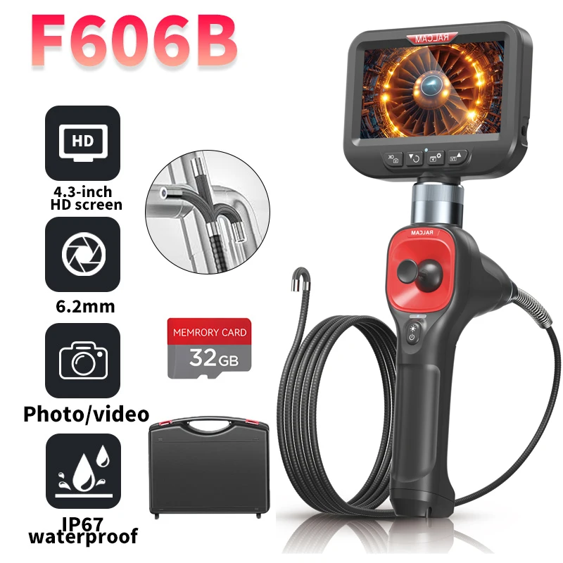 360 ° Джойстик, шарнирный бороскоп, 6,2 мм, IP67, водонепроницаемый зонд, 4-сторонняя эндоскопическая инспекционная камера с 6 светодиодами для змеиной трубки
360 ° Джойстик, шарнирный бороскоп, 6,2 мм, IP67, водонепроницаемый зонд, 4-сторонняя эндоскопическая инспекционная камера с 6 светодиодами для змеиной трубки