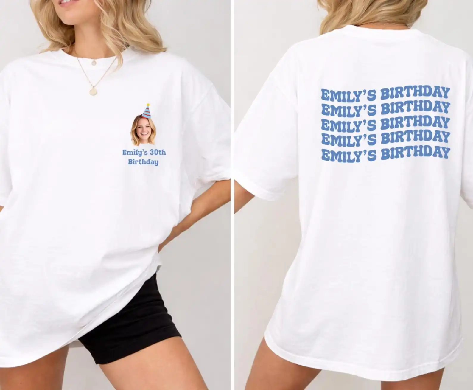 Women Customized Photo Face Birthday Shirt Short Sleeve Solid Color Cotton Loose Tee for Personalized Party Birthday Presents
Women Customized Photo Face Birthday Shirt Short Sleeve Solid Color Cotton Loose Tee for Personalized Party Birthday Presents