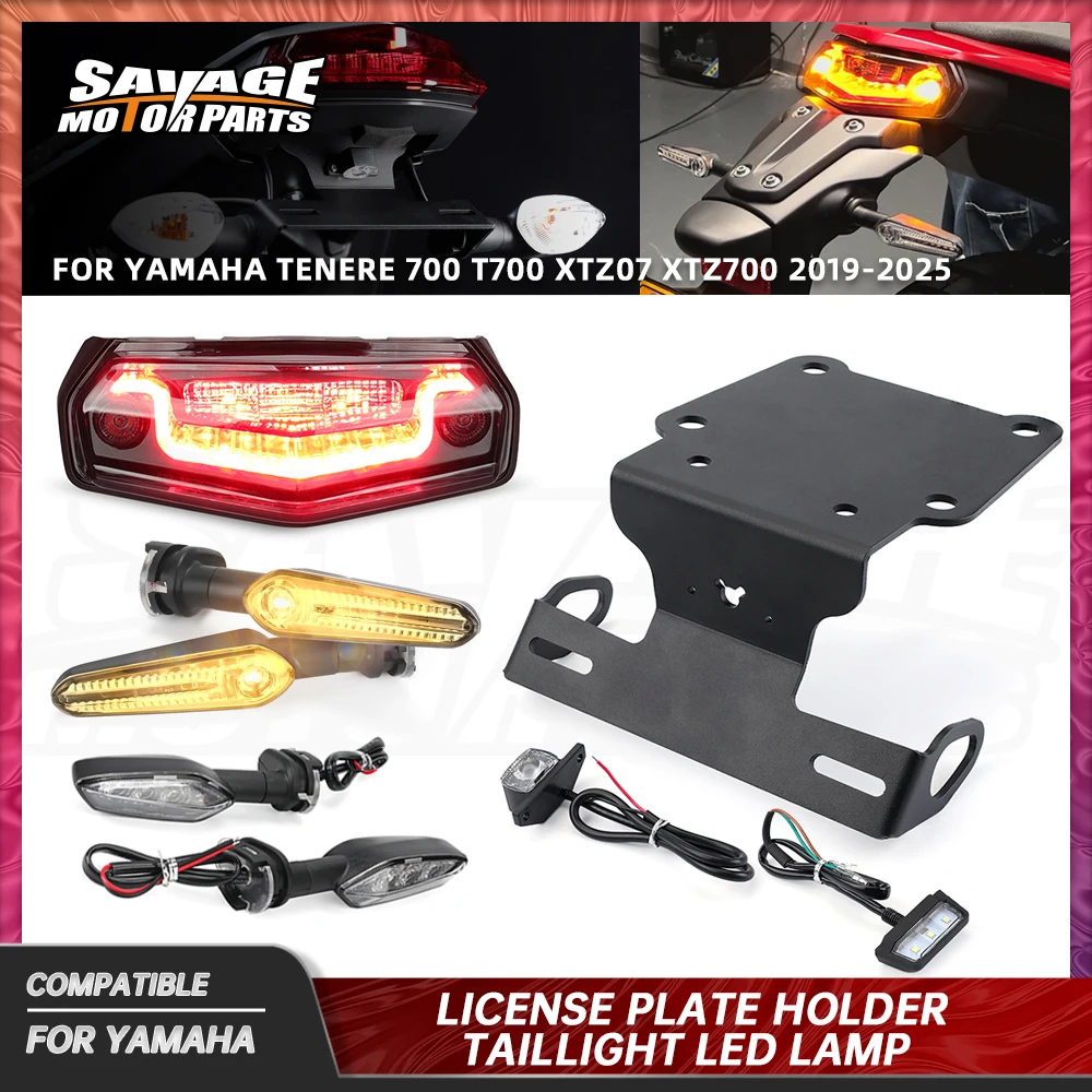 T700 2025 License Plate Bracket For Yamaha Tenere 700 Rally World Raid Integrated LED Tail Light Turn Signal Brake Indicator
T700 2025 License Plate Bracket For Yamaha Tenere 700 Rally World Raid Integrated LED Tail Light Turn Signal Brake Indicator