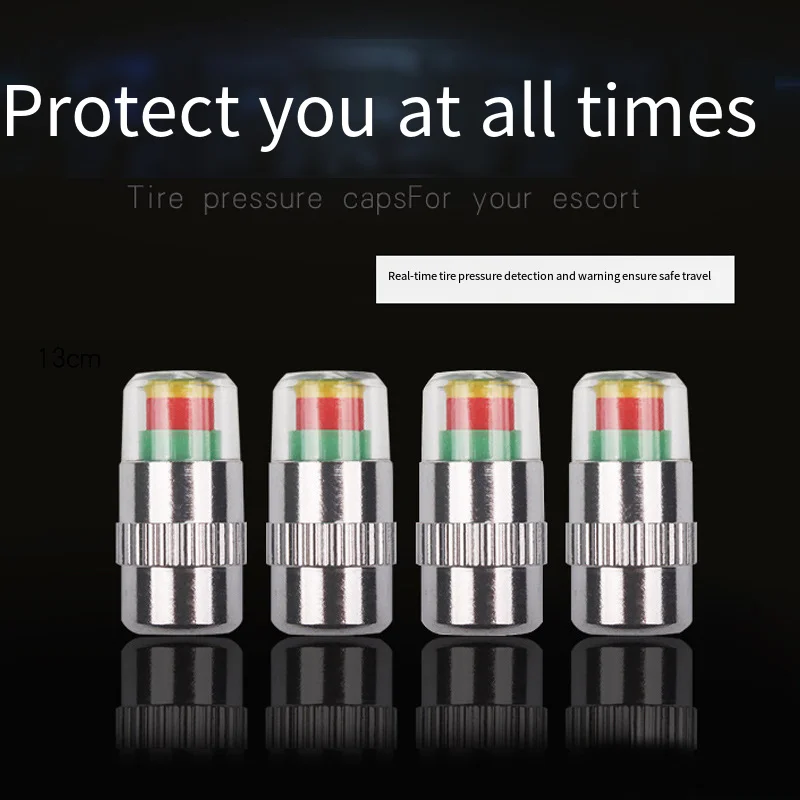 4PCS External Tire Pressure Monitor Warning Cap Anti-Theft Vacuum Tire Valve Cap Tire Pressure Gauge
4PCS External Tire Pressure Monitor Warning Cap Anti-Theft Vacuum Tire Valve Cap Tire Pressure Gauge