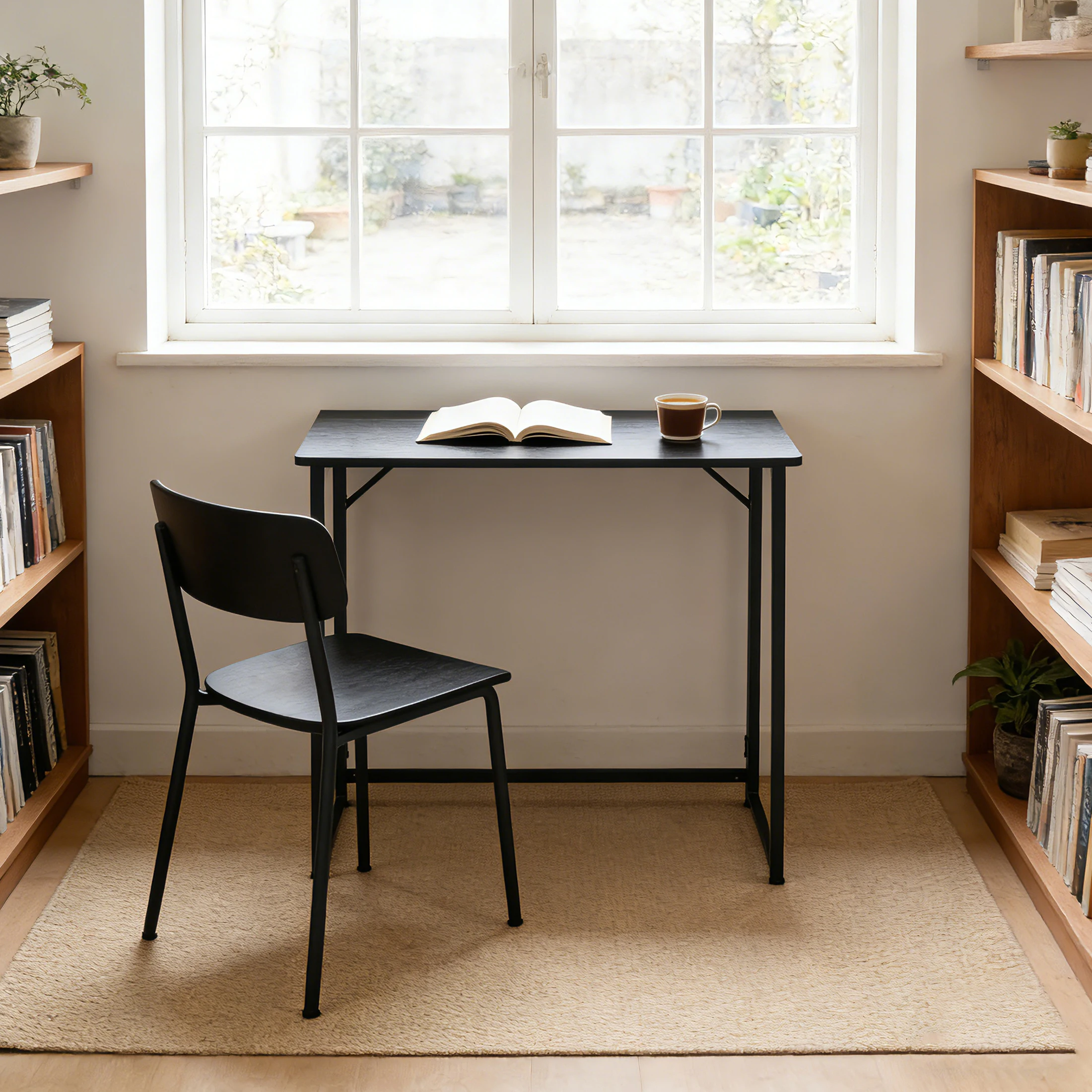 JHK Folding Office Computer Desk 31.5 Inch Metal Frame Easy Assembly Compact Foldable Writing Workstation For Home PC Table
JHK Folding Office Computer Desk 31.5 Inch Metal Frame Easy Assembly Compact Foldable Writing Workstation For Home PC Table