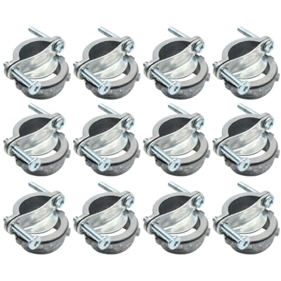 12-Pack 1 Inch Clamp Type Cable Connectors - UL Listed - Durable Zinc Alloy - Versatile for NM Cable and Metallic Conduit - Ele
12-Pack 1 Inch Clamp Type Cable Connectors - UL Listed - Durable Zinc Alloy - Versatile for NM Cable and Metallic Conduit - Ele