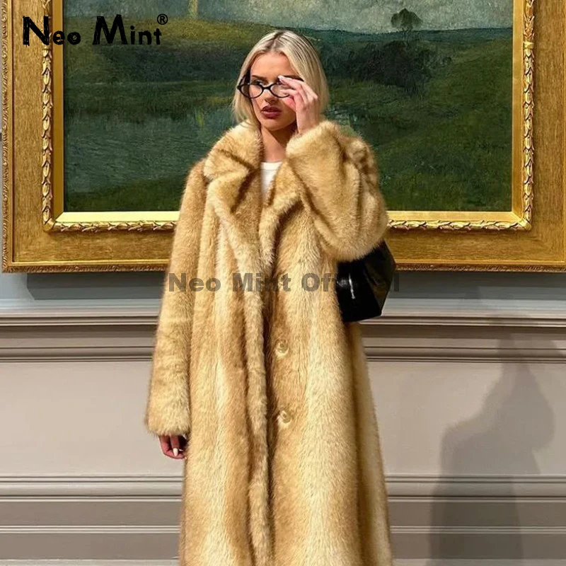 Neo Mint Runway Show Yellow Striped Long Faux Fur Coat Women 2025 Winter Fluffy Fox Fur Overcoat Girls Brand Outerwear Jacket
Neo Mint Runway Show Yellow Striped Long Faux Fur Coat Women 2025 Winter Fluffy Fox Fur Overcoat Girls Brand Outerwear Jacket