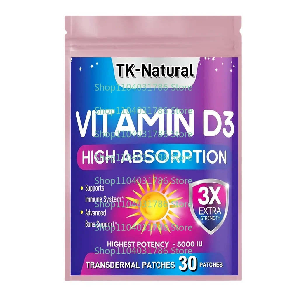 30 Patches Vitamin D3 Transdermal Patches Bone, Teeth, Muscle & Immune Health Support
30 Patches Vitamin D3 Transdermal Patches Bone, Teeth, Muscle & Immune Health Support