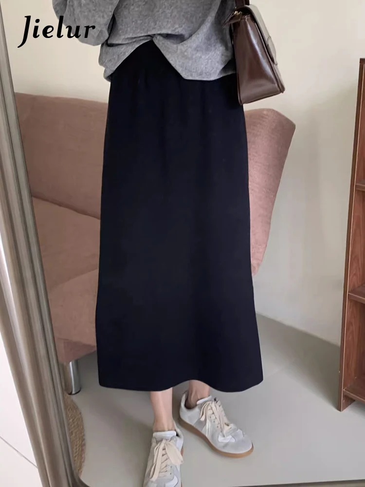 Jielur High Waist Split Simple Female Skirts Simple Solid Color Slim Elegant Knitting Women's Skirts Fashion Chic Streetwear
Jielur High Waist Split Simple Female Skirts Simple Solid Color Slim Elegant Knitting Women's Skirts Fashion Chic Streetwear