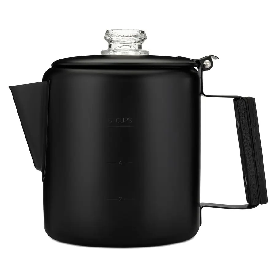 Bozeman Black Percolator Coffee Pot Camping Coffee Pot Americas Sleekest Percolator NO Aluminum or Plastic 6 cup
Bozeman Black Percolator Coffee Pot Camping Coffee Pot Americas Sleekest Percolator NO Aluminum or Plastic 6 cup