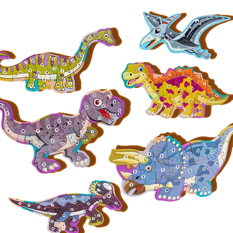 Wooden Dinosaur 3D Puzzle Number Alphabet Jigsaw Dinosaur Animal Puzzle Educational Toy for Children Boy Logic Intellectual Game
Wooden Dinosaur 3D Puzzle Number Alphabet Jigsaw Dinosaur Animal Puzzle Educational Toy for Children Boy Logic Intellectual Game