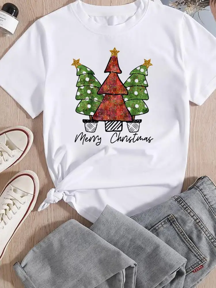 Star Tree Watercolor 90s Love Short Sleeve T-Shirts Lady Clothing Tee New Year Printed Christmas Women Fashion Graphic T Top
Star Tree Watercolor 90s Love Short Sleeve T-Shirts Lady Clothing Tee New Year Printed Christmas Women Fashion Graphic T Top
