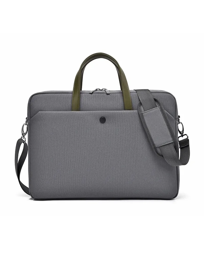Gray Laptop Briefcase 13 14 15.6 Inch Notebook Handbag With Green Handle Oxford Cloth Water Resistant Business Bag
Gray Laptop Briefcase 13 14 15.6 Inch Notebook Handbag With Green Handle Oxford Cloth Water Resistant Business Bag