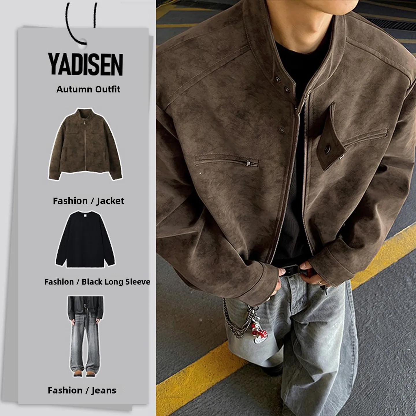 Men's Biker Jaet Leather Coat oulder Pads Retro American Sle Zipper Decorated Multi ket Dyeing Proc Autumn Wear
Men's Biker Jaet Leather Coat oulder Pads Retro American Sle Zipper Decorated Multi ket Dyeing Proc Autumn Wear