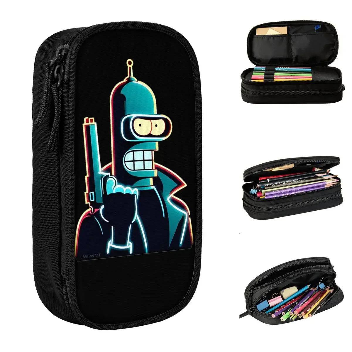 Classic Futuramas 80s Neon Bendenator Pencil Case Pencil Pouch Pen for Student Large Storage Bag Supplies Cosmetic Stationery
Classic Futuramas 80s Neon Bendenator Pencil Case Pencil Pouch Pen for Student Large Storage Bag Supplies Cosmetic Stationery