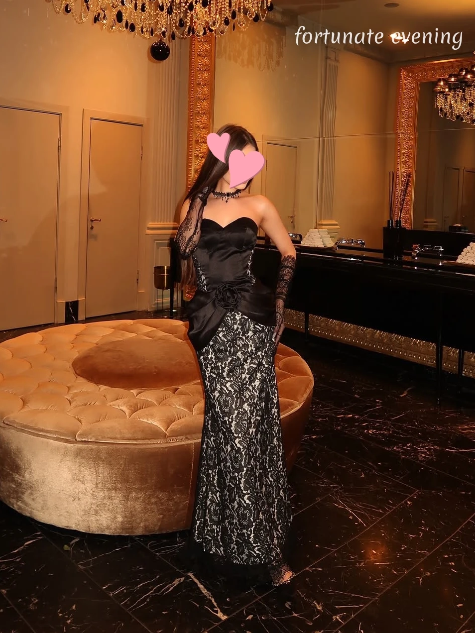 Fortunate Evening Elegant Vintage Sexy Black Mermaid Lace Flower Satin Customized Formal Occasion Prom Dress Evening Party Gowns
Fortunate Evening Elegant Vintage Sexy Black Mermaid Lace Flower Satin Customized Formal Occasion Prom Dress Evening Party Gowns