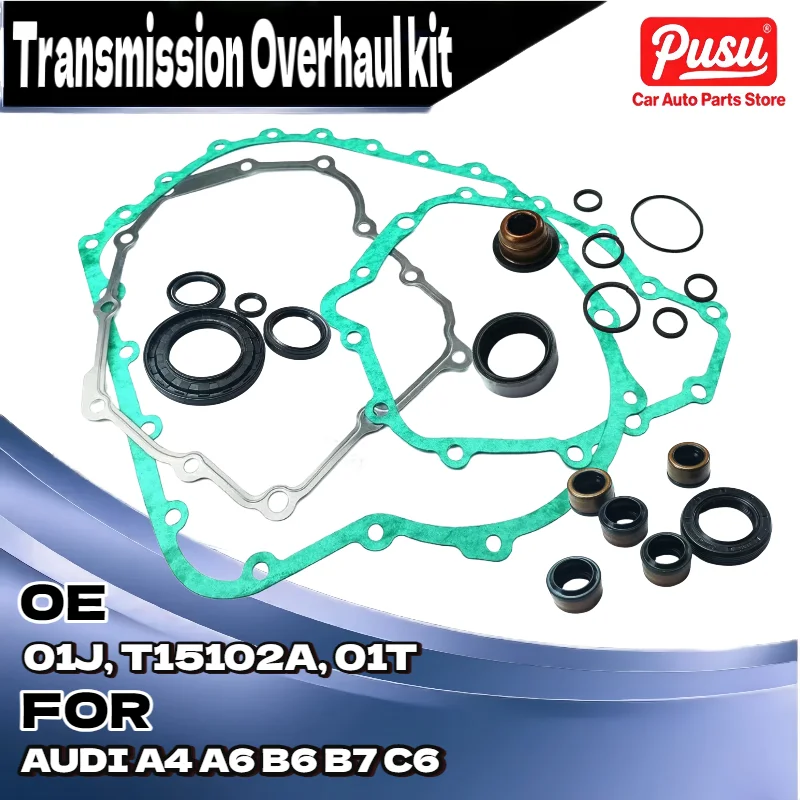 For AUDI A4 A5 A6 A7 - 01J 01T Transmission Rebuild Kit with Gaskets, Seals & Filters, Replacement for T15102A
For AUDI A4 A5 A6 A7 - 01J 01T Transmission Rebuild Kit with Gaskets, Seals & Filters, Replacement for T15102A