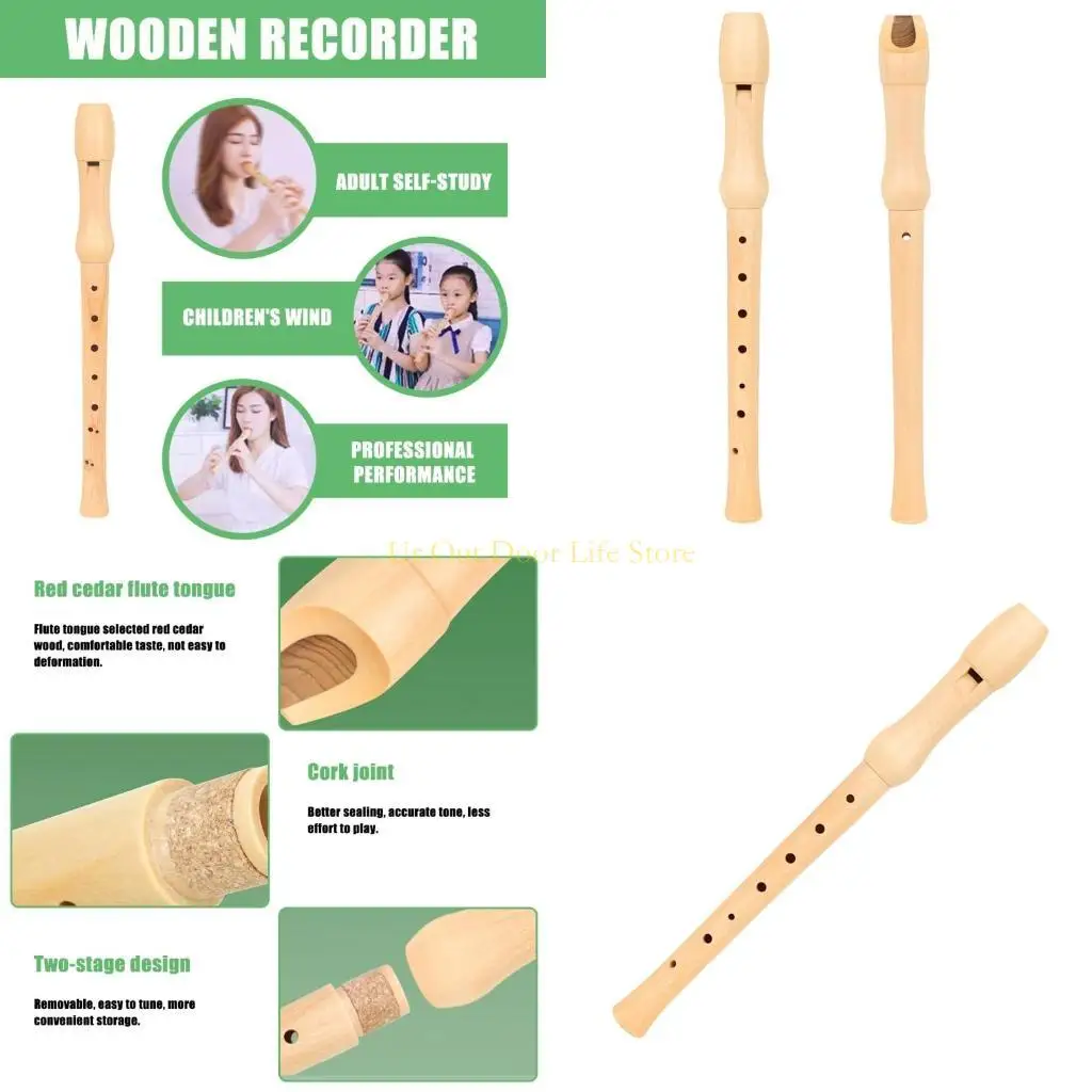 77UF Деревянный блокфлейта, кларнет с 8 отверстиями, шомполом для чистки и футляром для переноски
77UF Деревянный блокфлейта, кларнет с 8 отверстиями, шомполом для чистки и футляром для переноски