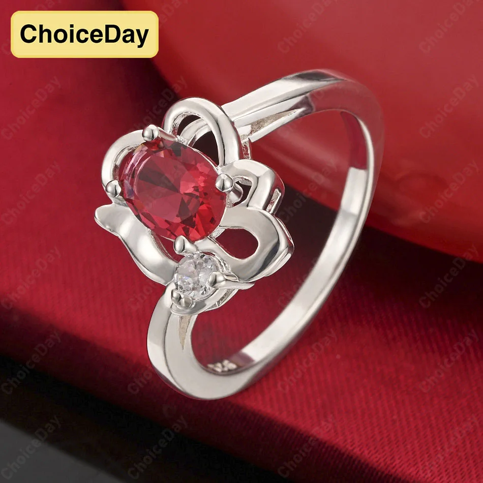 ChoiceDay 925 Sterling Silver 7-10 Exquisite Red Zircon Ring Women's Jewelry Wedding Accessories Party Elegant
ChoiceDay 925 Sterling Silver 7-10 Exquisite Red Zircon Ring Women's Jewelry Wedding Accessories Party Elegant