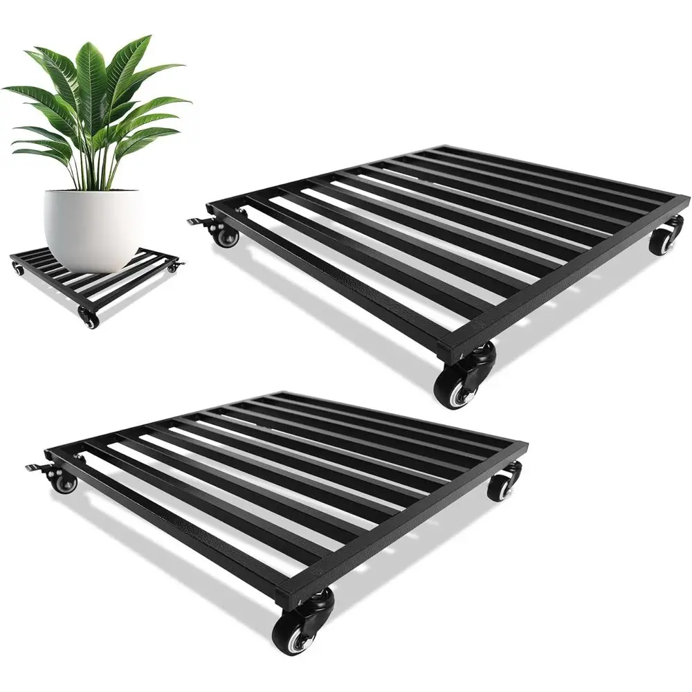 20-дюймовые металлические подставки для растений на колесиках (комплект из 2 шт.) с блокирующимися колесами, алюминиевые, выдерживают до 200 кг, для использования в помещении/на улице, черные
20-дюймовые металлические подставки для растений на колесиках (комплект из 2 шт.) с блокирующимися колесами, алюминиевые, выдерживают до 200 кг, для использования в помещении/на улице, черные