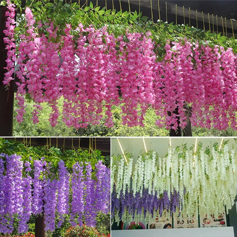 Christmas decoration wisteria artificial flower hanging garland rattan artificial flower string arch wedding decoration gar
Christmas decoration wisteria artificial flower hanging garland rattan artificial flower string arch wedding decoration gar