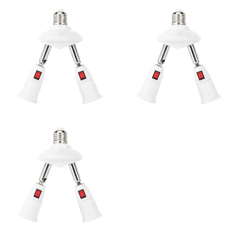【FITTING】3X 360 Degree Adjustable - 2 In 1 E27 Splitter Socket Adapter. E27 Standard LED Bulb Socket Adapter
【FITTING】3X 360 Degree Adjustable - 2 In 1 E27 Splitter Socket Adapter. E27 Standard LED Bulb Socket Adapter