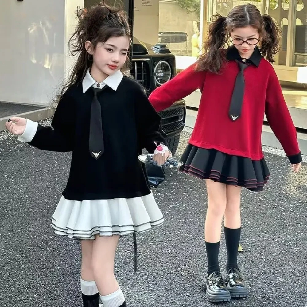 Korean Version College Style Teen Girl's Dresses Autumn Long Sleeve Color Blocked Kids Dress 2-10 Years Old Children's Clothing
Korean Version College Style Teen Girl's Dresses Autumn Long Sleeve Color Blocked Kids Dress 2-10 Years Old Children's Clothing