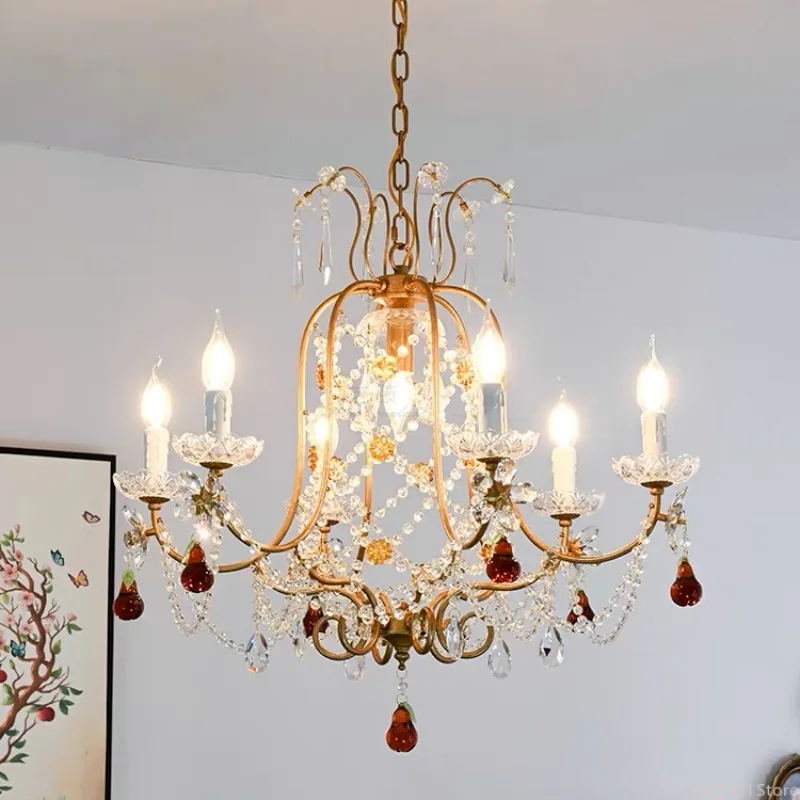 GHJUYIOL Retro crystal chandelier romantic French medieval palace bedroom European designer showcase restaurant living room cand
GHJUYIOL Retro crystal chandelier romantic French medieval palace bedroom European designer showcase restaurant living room cand