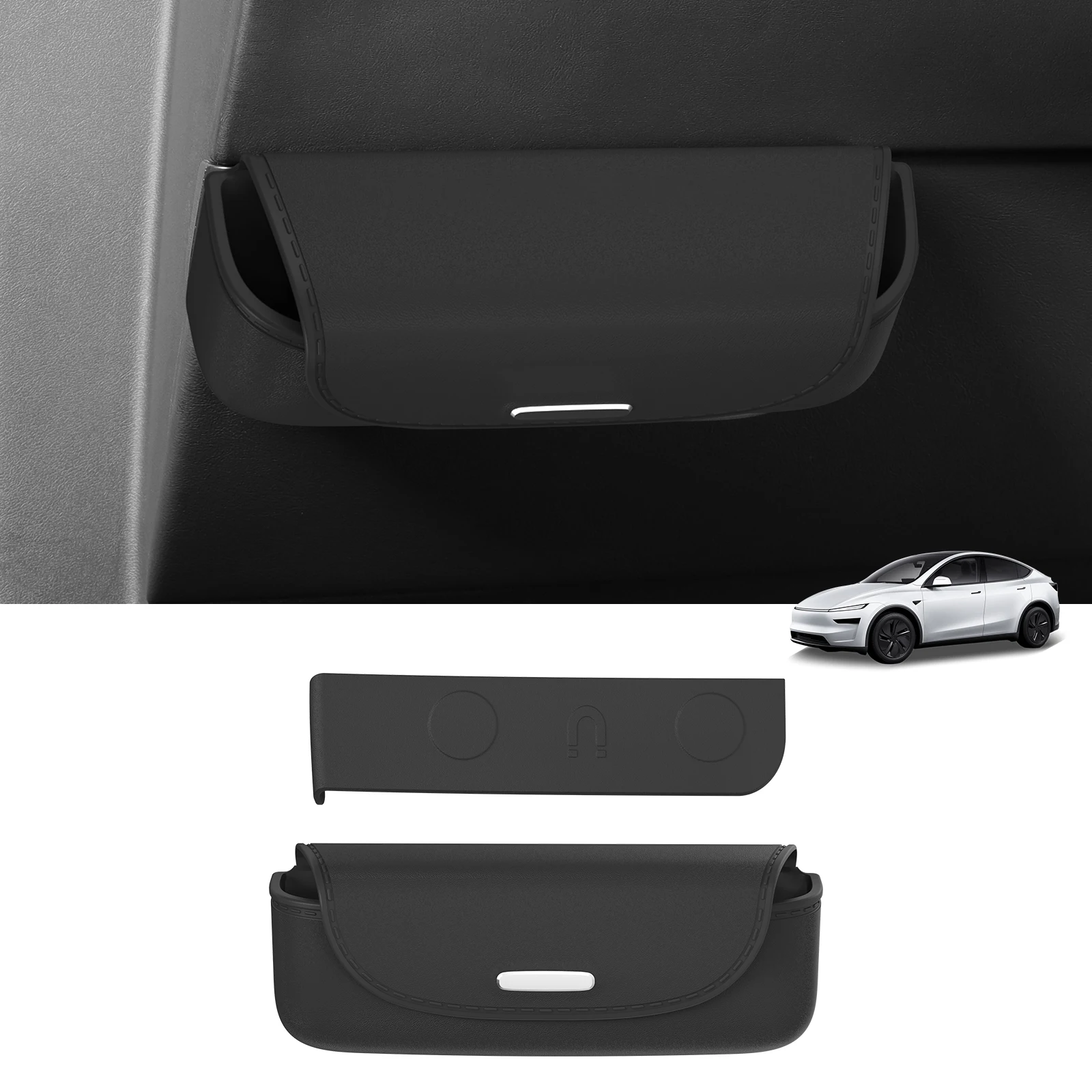 LUCKEASY for Tesla Model 3/Model Y/YL 2025 2026 Magnetic Glasses Holder Organizer Car Interior Accessories Silicone Black
LUCKEASY for Tesla Model 3/Model Y/YL 2025 2026 Magnetic Glasses Holder Organizer Car Interior Accessories Silicone Black