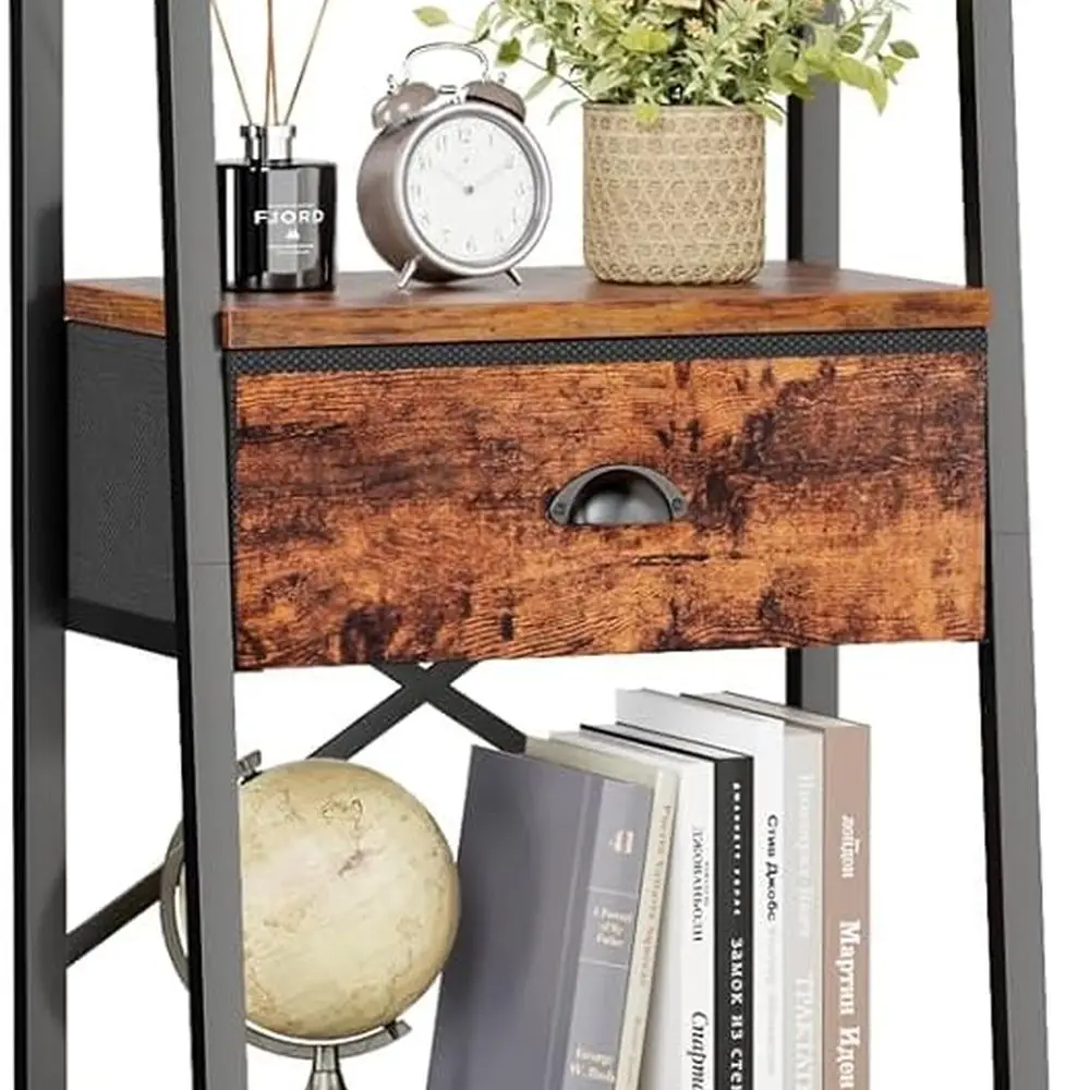 5-Tier Tall Narrow Bookshelf with Drawer, Rustic Brown, Industrial Style Display Shelves for Home
5-Tier Tall Narrow Bookshelf with Drawer, Rustic Brown, Industrial Style Display Shelves for Home