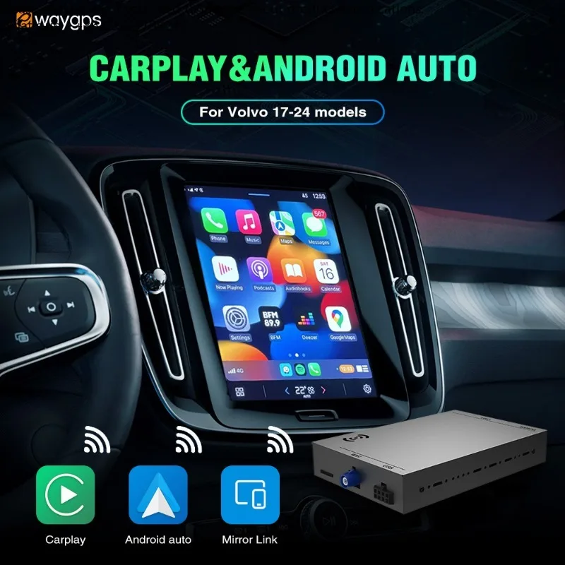 Ewaygp s Wireless Carplay Apple Android Auto Plug Play MMI Carplay Box for Volvo XC90 XC60 XC40 S60 S90 V60 9'' Screen
Ewaygp s Wireless Carplay Apple Android Auto Plug Play MMI Carplay Box for Volvo XC90 XC60 XC40 S60 S90 V60 9'' Screen