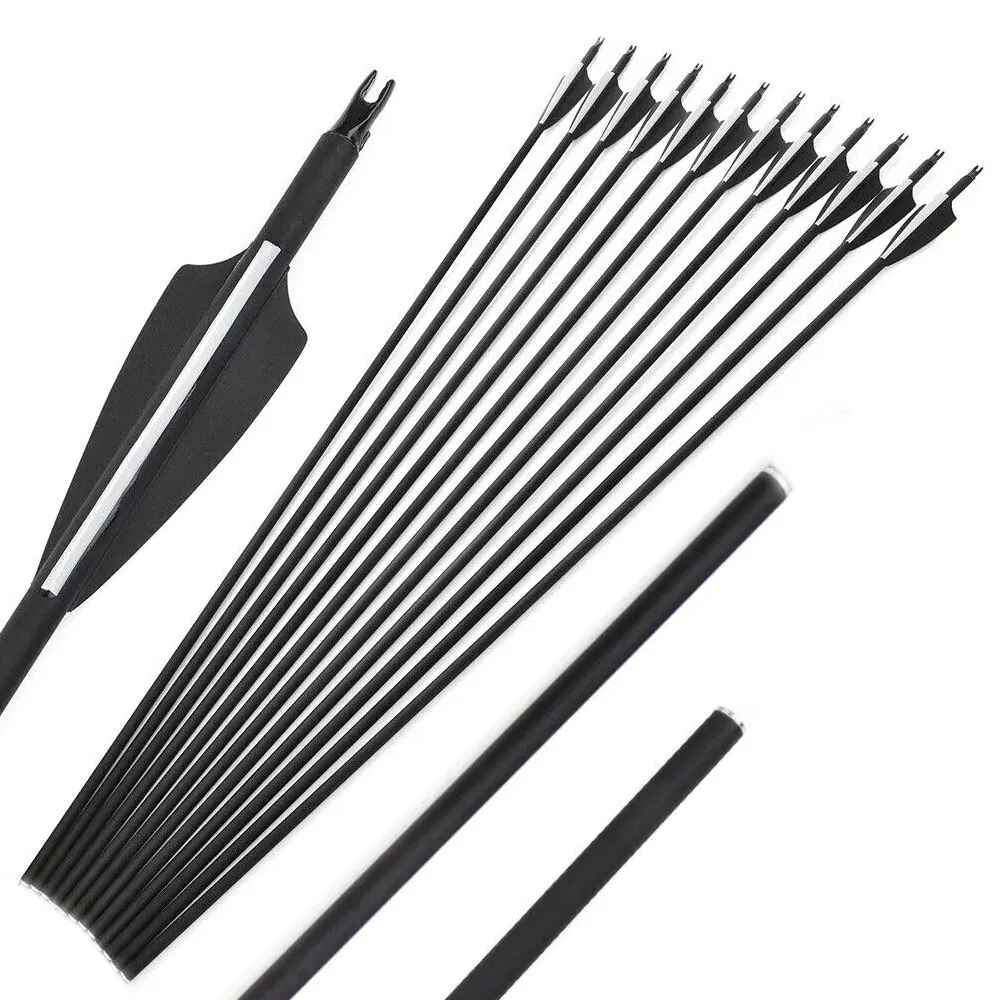 30 дюймов 6/12 шт. смешанная карбоновая стрела ID6,2 мм Spine500 без очков резиновые лопасти для стрельбы из лука изогнутый блочный лук охотничья стрельба
30 дюймов 6/12 шт. смешанная карбоновая стрела ID6,2 мм Spine500 без очков резиновые лопасти для стрельбы из лука изогнутый блочный лук охотничья стрельба