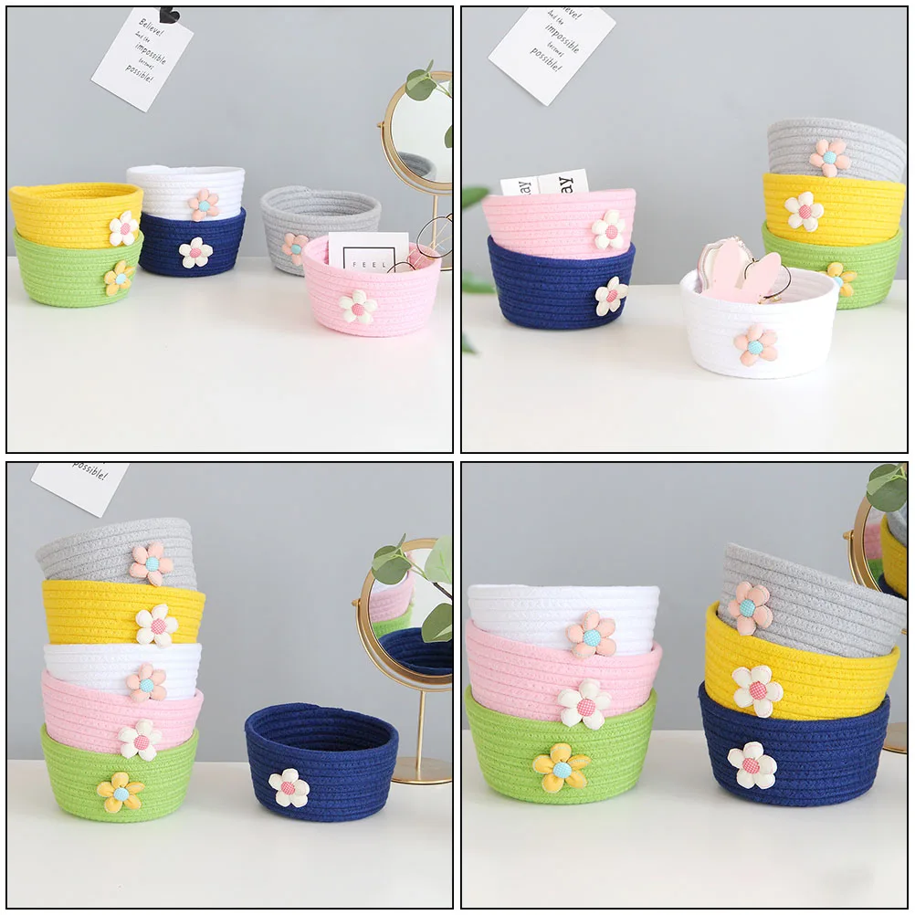 Cotton Rope Storage Basket Desktop Container Small Baskets Woven ganizer Home Use Key Wallet Portable Long Time Material
Cotton Rope Storage Basket Desktop Container Small Baskets Woven ganizer Home Use Key Wallet Portable Long Time Material