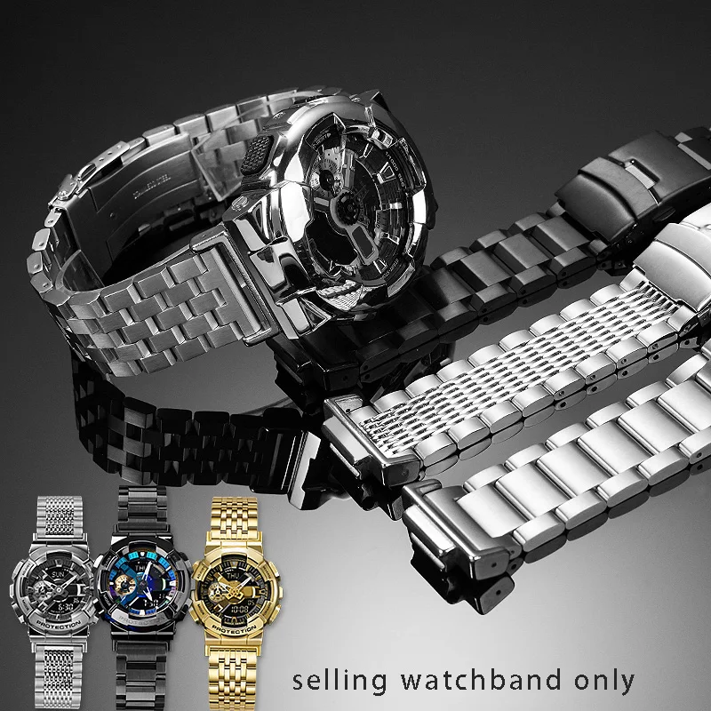 Stainless steel wristband for G-SHOCK Casio small steel cannon GM-110/GM-700/GM-6900 modified steel strap stainless steel belt
Stainless steel wristband for G-SHOCK Casio small steel cannon GM-110/GM-700/GM-6900 modified steel strap stainless steel belt