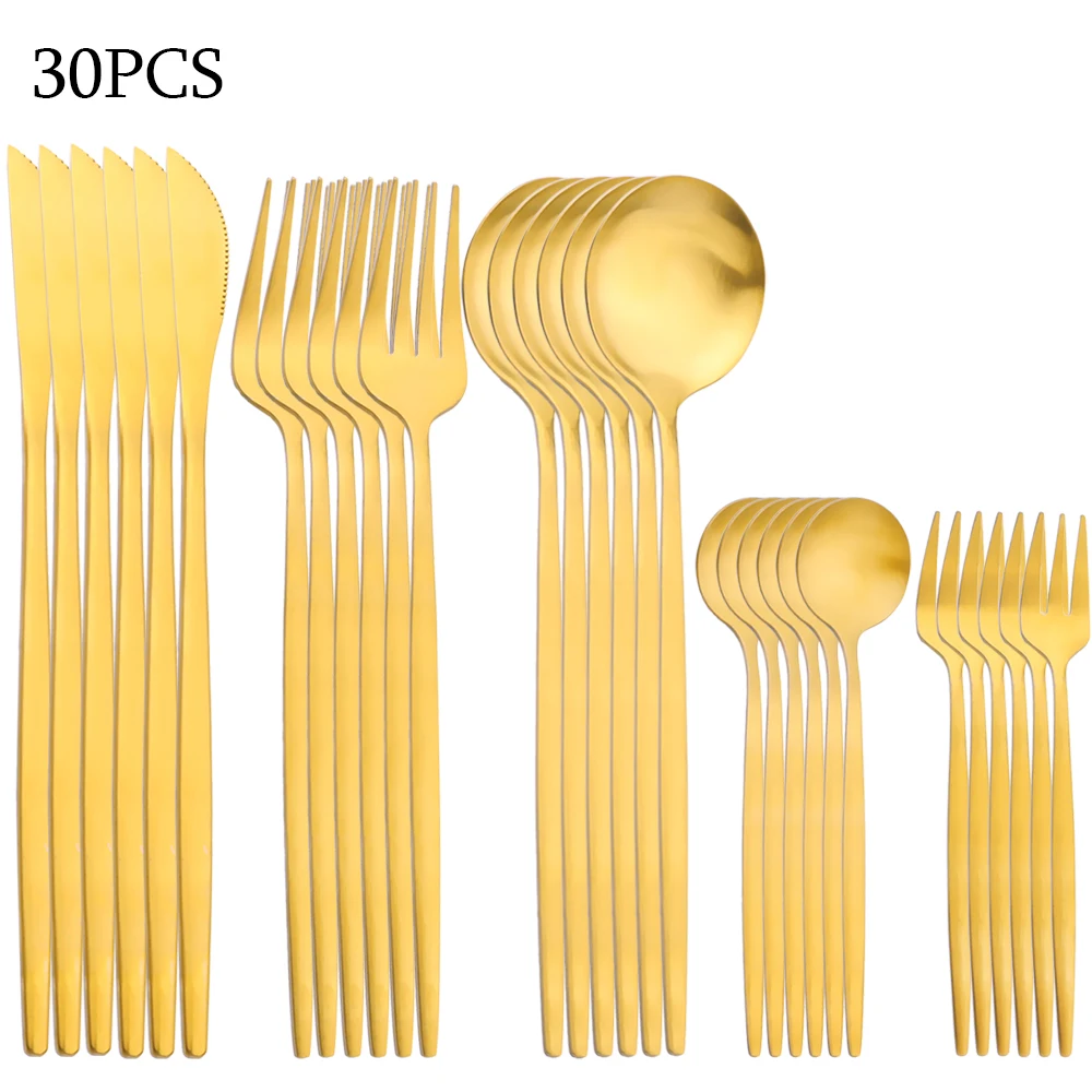 AJOYOUS Cutlery Set Gold Forks Spoons Knives Cutlery Set Stainless Steel Gold Steel Cutlery Set Silverware Set with Cake Fork
AJOYOUS Cutlery Set Gold Forks Spoons Knives Cutlery Set Stainless Steel Gold Steel Cutlery Set Silverware Set with Cake Fork