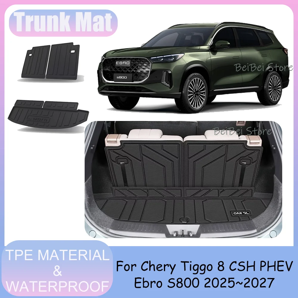 Для Chery Tiggo 8 CSH PHEV Ebro S800 2025~2027 2026: Водонепроницаемый коврик из TPE для багажника, защита от царапин, аксессуары для интерьера автомобиля
Для Chery Tiggo 8 CSH PHEV Ebro S800 2025~2027 2026: Водонепроницаемый коврик из TPE для багажника, защита от царапин, аксессуары для интерьера автомобиля