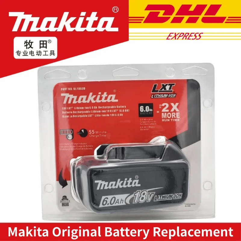 New100% original Makita 6.0Ah 18V Rechargeable Battery for Makita 18V BL1830 BL1830B BL1840 BL1840B BL1850 BL1850B Power Tools
New100% original Makita 6.0Ah 18V Rechargeable Battery for Makita 18V BL1830 BL1830B BL1840 BL1840B BL1850 BL1850B Power Tools