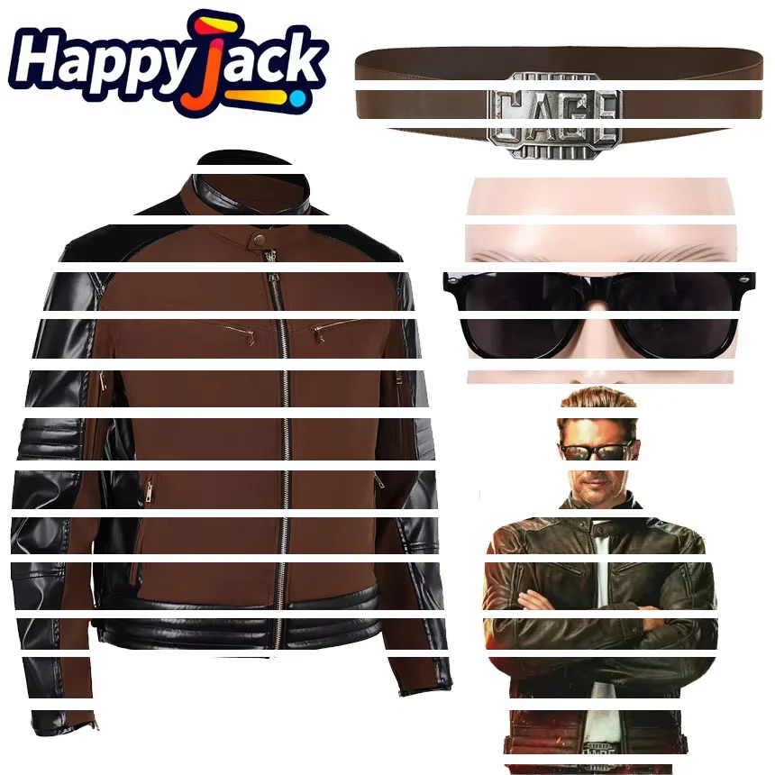 Johnny Cage Cosplay Costume Game Mortal Kombat Disguise Glasses Belt Coat Stand Collar Zip Casual Streetwear Halloween Carnival
Johnny Cage Cosplay Costume Game Mortal Kombat Disguise Glasses Belt Coat Stand Collar Zip Casual Streetwear Halloween Carnival