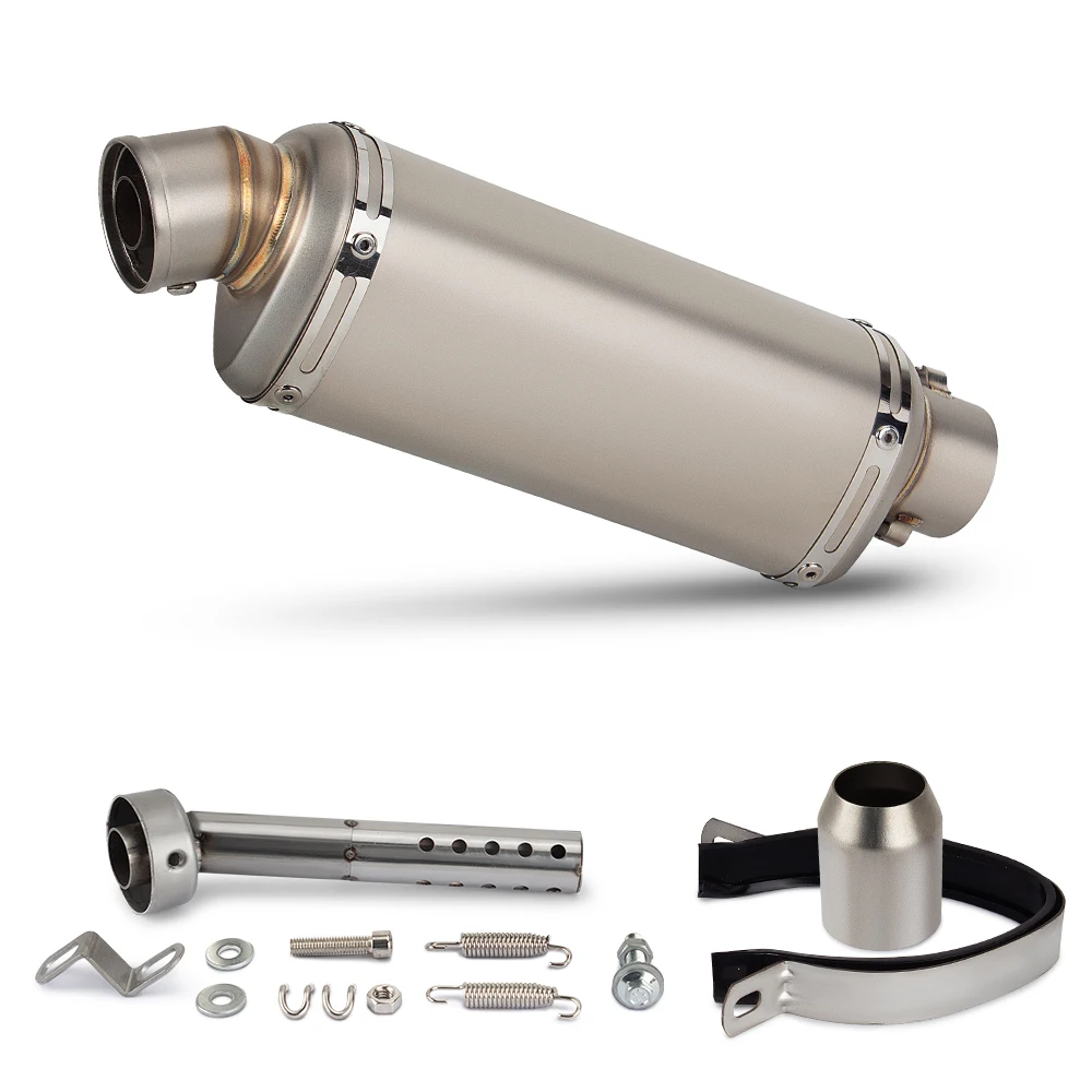 Universal 51mm Motorcycle Exhaust Muffler for CB400X XMAX300 VSTROM250 CRF300L XSR700 C650 GT Z900
Universal 51mm Motorcycle Exhaust Muffler for CB400X XMAX300 VSTROM250 CRF300L XSR700 C650 GT Z900