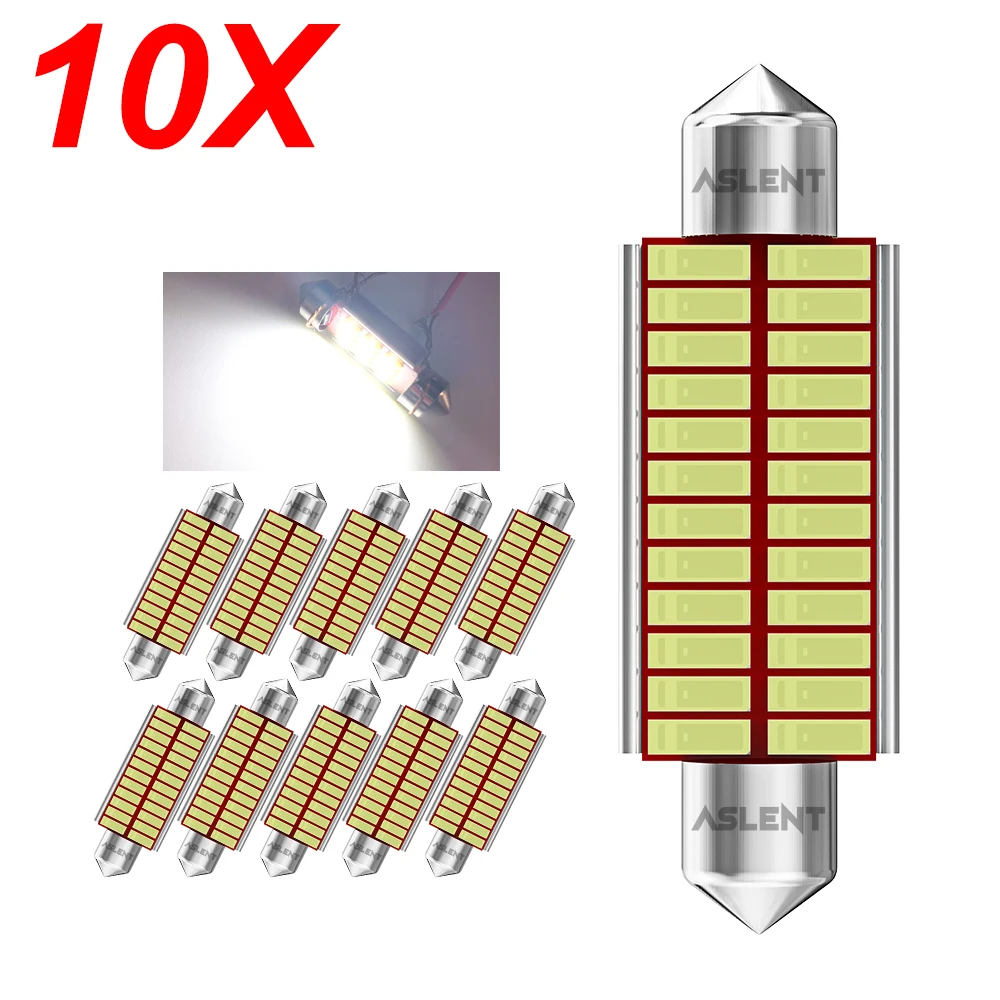 10PCS 31mm 36mm 39mm 42mm LED CANBUS C10W 4014 Chip 12V LED Bulb C5W Dome Lamp Car Interior Lights White 6000k Error Free
10PCS 31mm 36mm 39mm 42mm LED CANBUS C10W 4014 Chip 12V LED Bulb C5W Dome Lamp Car Interior Lights White 6000k Error Free