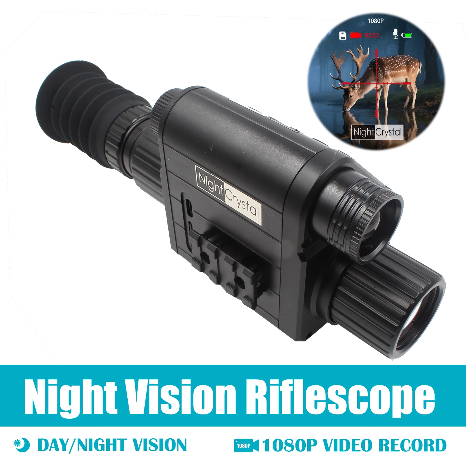 NightCrystal Megaorei M5 Day Night Vision Infrared Hunting Camera, with Built-in Monitor & IR Flashlight, 1080p Video Recorder
NightCrystal Megaorei M5 Day Night Vision Infrared Hunting Camera, with Built-in Monitor & IR Flashlight, 1080p Video Recorder