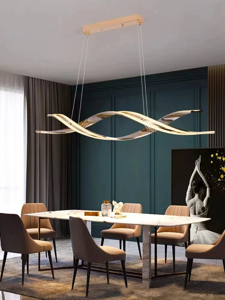 Modern Dining Room Chandelier Eye Protection Simple Black Gold Aluminum Line Fried Dough Twists LED Word Long Table Chandelier
Modern Dining Room Chandelier Eye Protection Simple Black Gold Aluminum Line Fried Dough Twists LED Word Long Table Chandelier