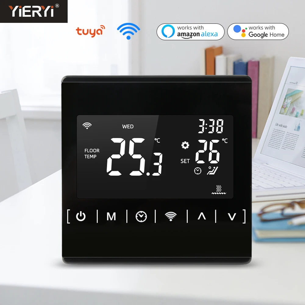 Tuya WiFi Smart Floor Heating Thermostat LCD Touch Screen Electric Warm/Water/Gas Boiler Temperature Controller Room Heater
Tuya WiFi Smart Floor Heating Thermostat LCD Touch Screen Electric Warm/Water/Gas Boiler Temperature Controller Room Heater