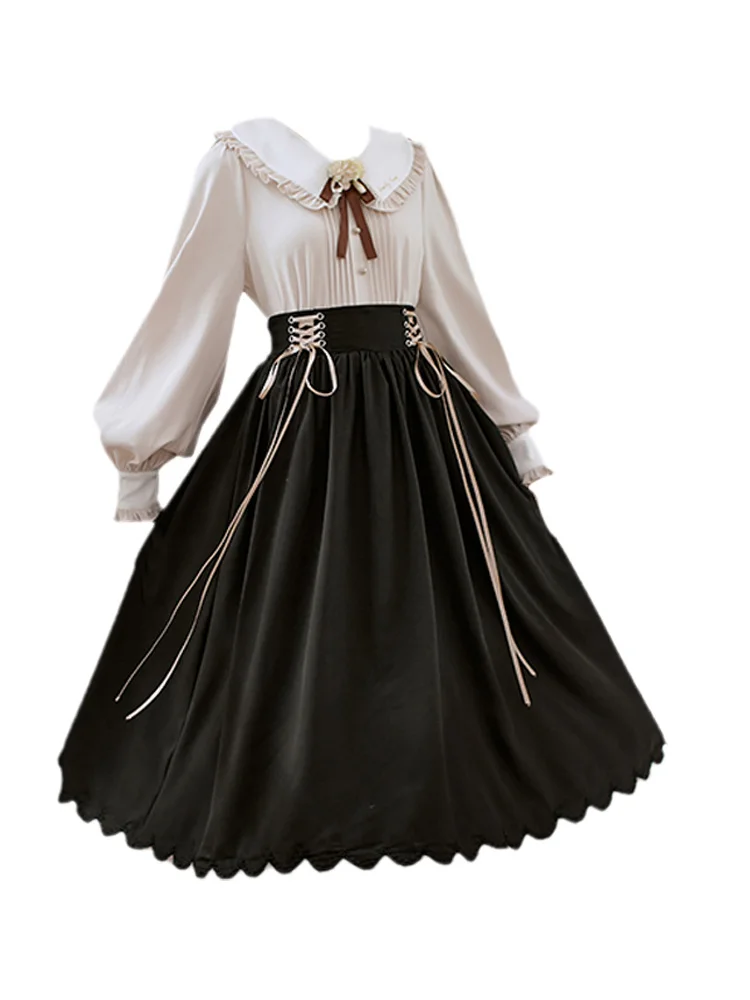 Spring And Summer Large Swing Skirt Double-layer Patchwork Lace Party Vintage Dress Suit Civil War Victorian Style Prom Dress
Spring And Summer Large Swing Skirt Double-layer Patchwork Lace Party Vintage Dress Suit Civil War Victorian Style Prom Dress